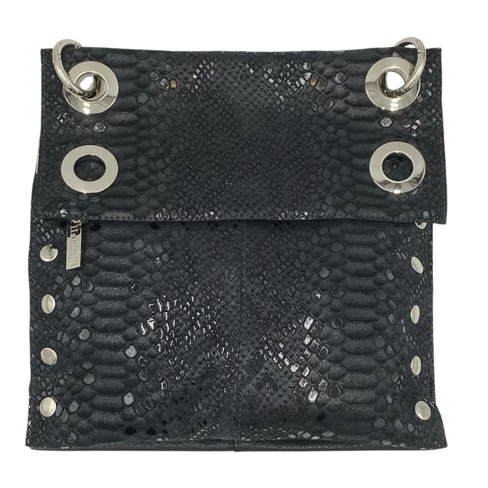 Hammitt Montana Large Reversible Black Leather Crossbody Bag RARE - Picture 2 of 10